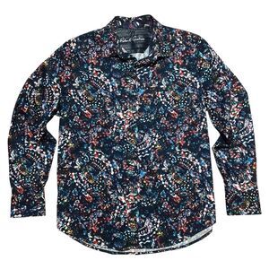 Robert Graham Basin Creek Button Up Shirt Men's Size L Multicolor Long Sleeve
